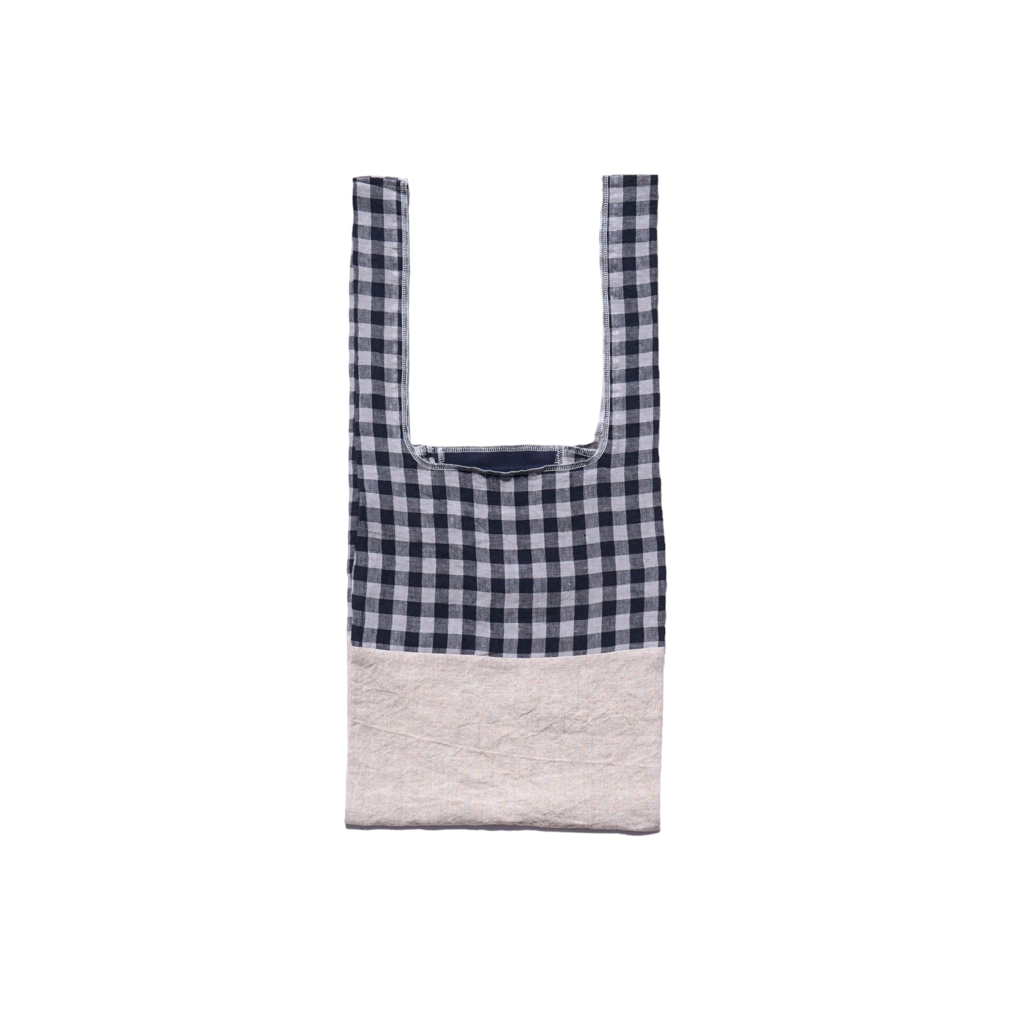 Cozy linen gingham×Washed linen / 202303ECO20