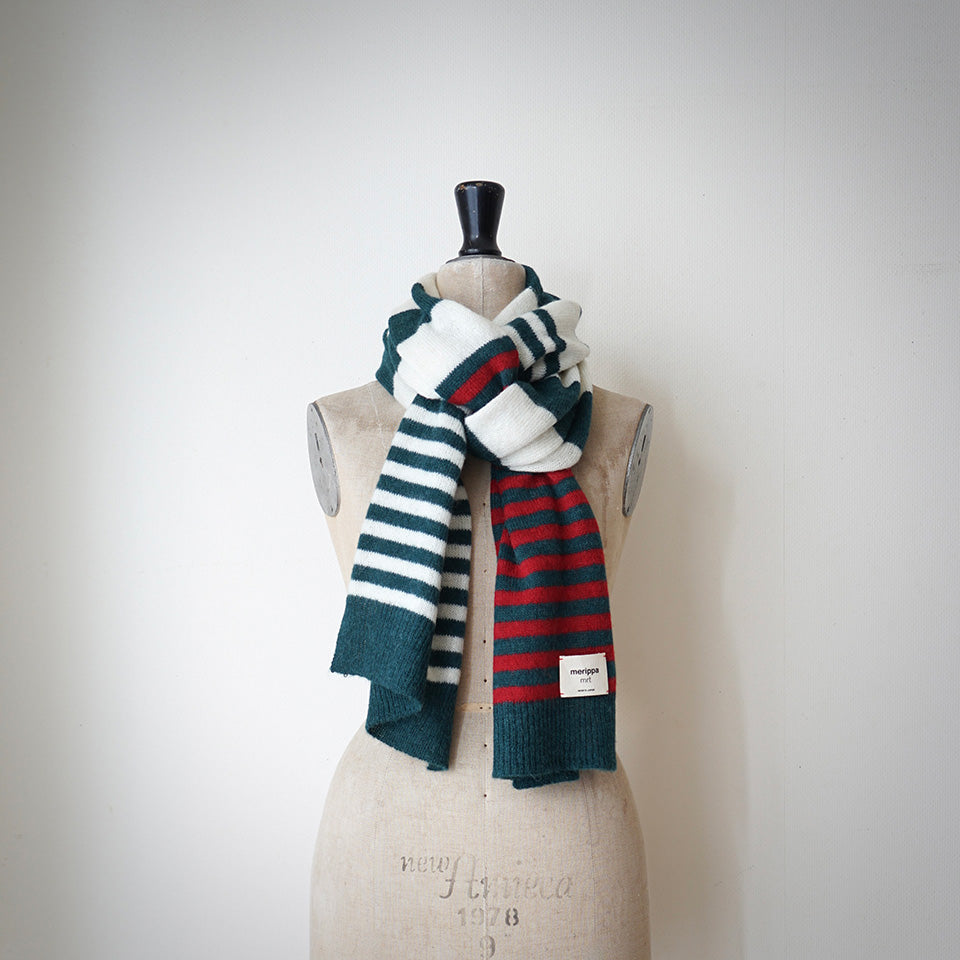 Border Knit Scarf / 6TACSTWO2GW ｜merippa【公式】｜おしゃれな