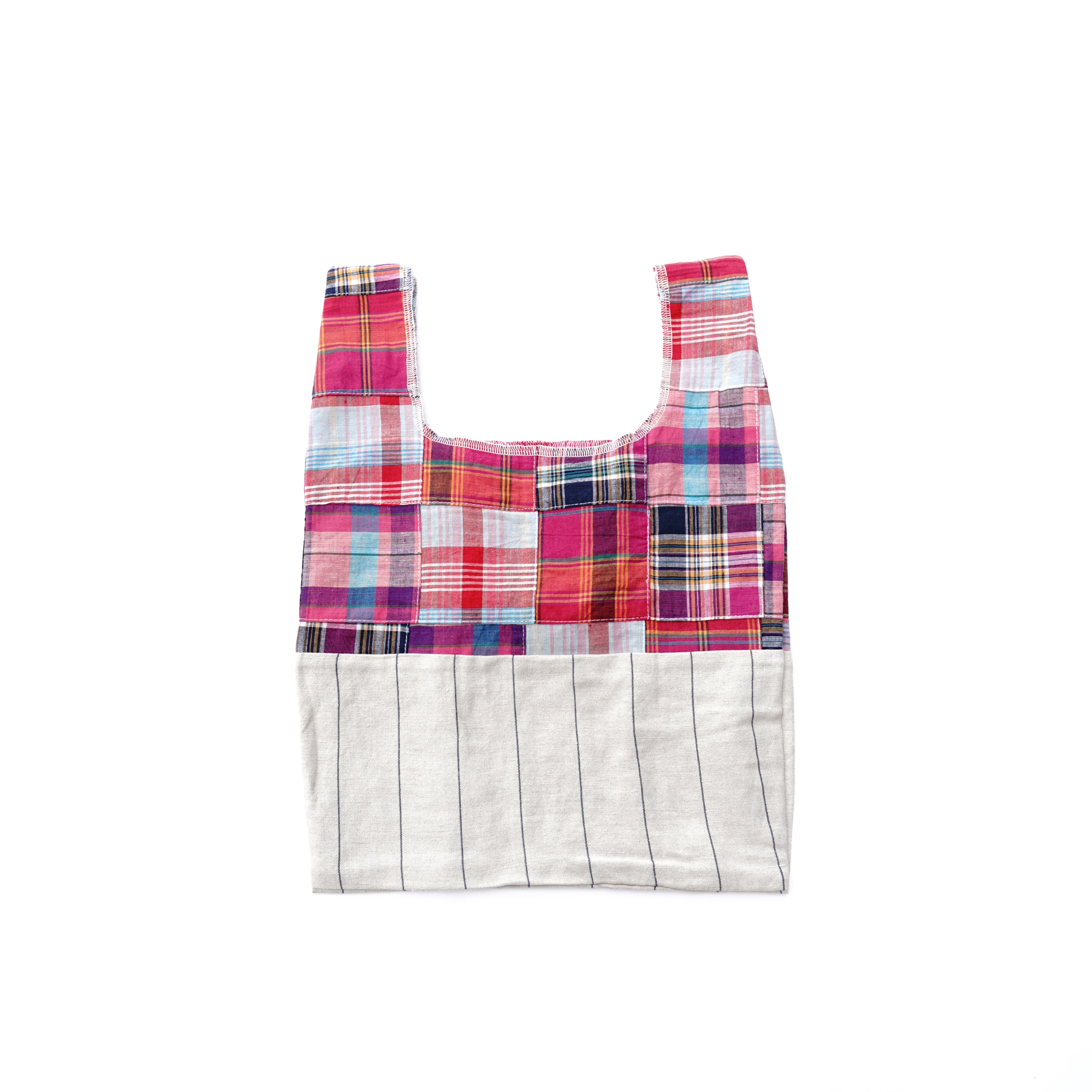 Lunch box bag patchwork pink / 202101ECO02