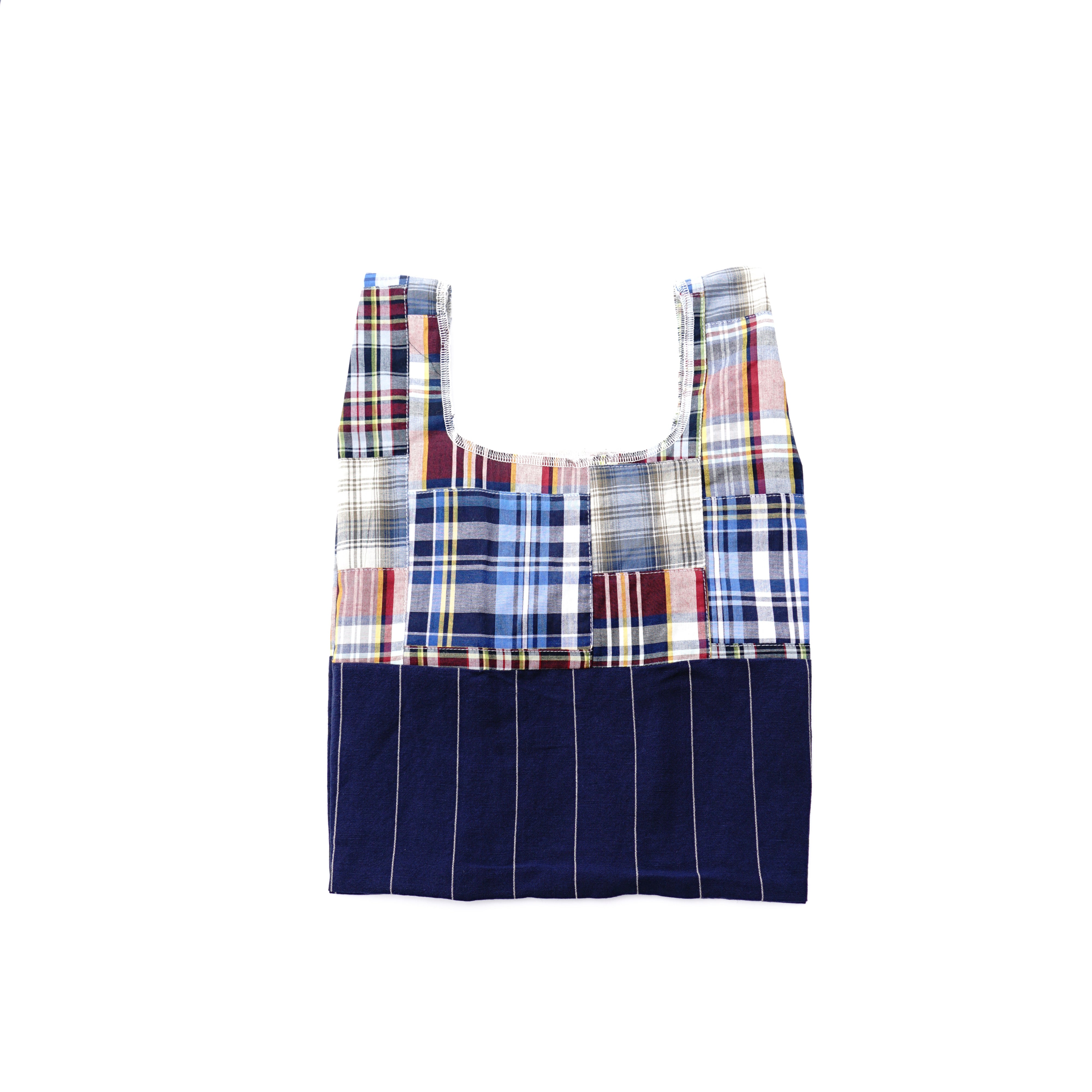 Lunch box bag patchwork navy / 202101ECO04