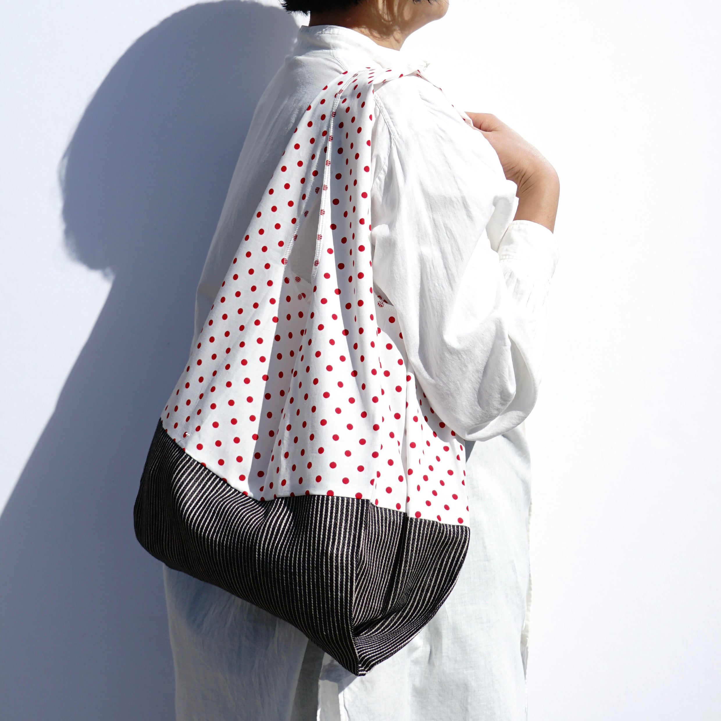 Shoulder bag 　polka dots red / 202101ECO10