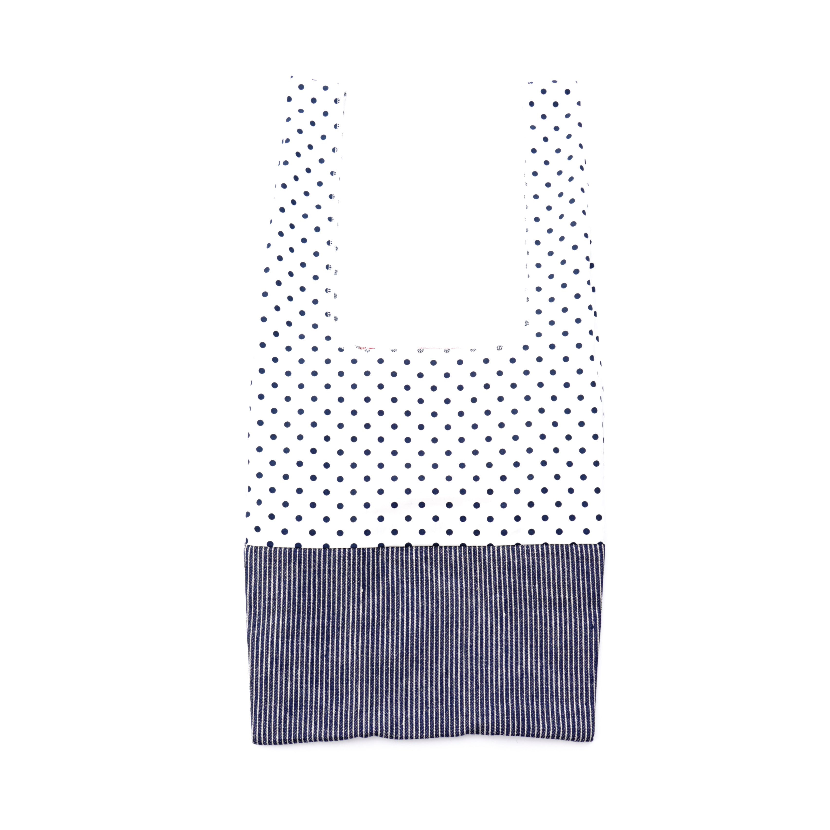 Shoulder bag  polka dots white / 202101ECO11