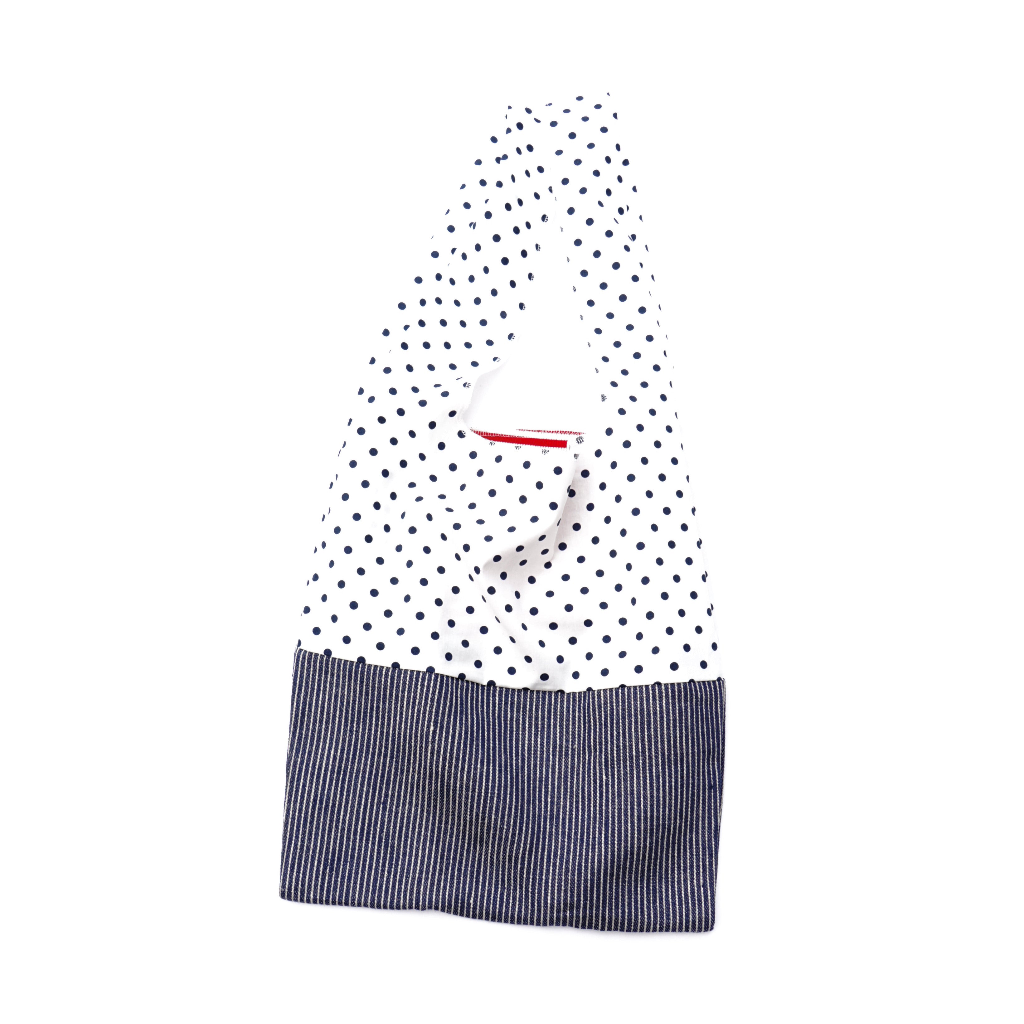 Shoulder bag  polka dots white / 202101ECO11