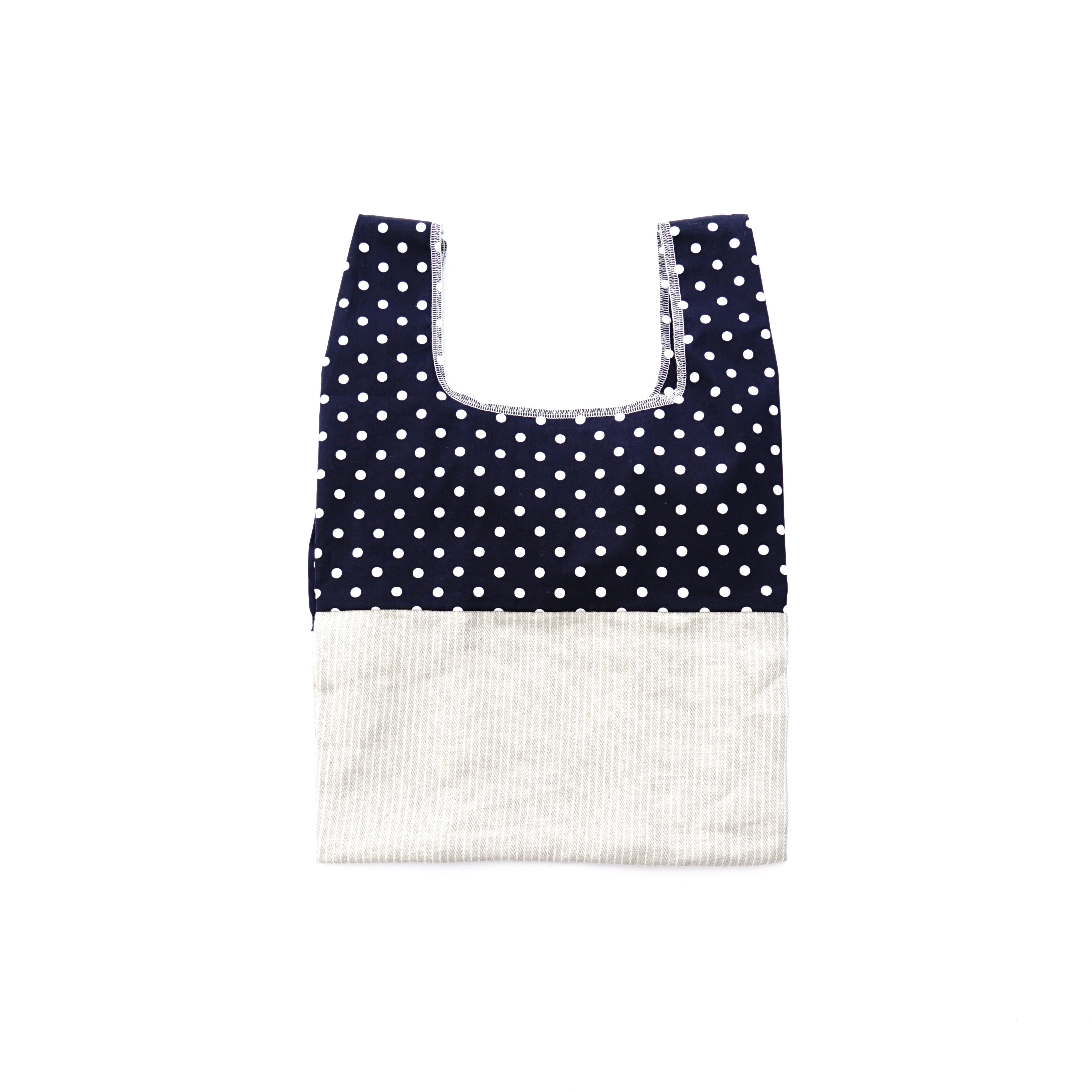Lunch box bag polka dots black / 202101ECO12