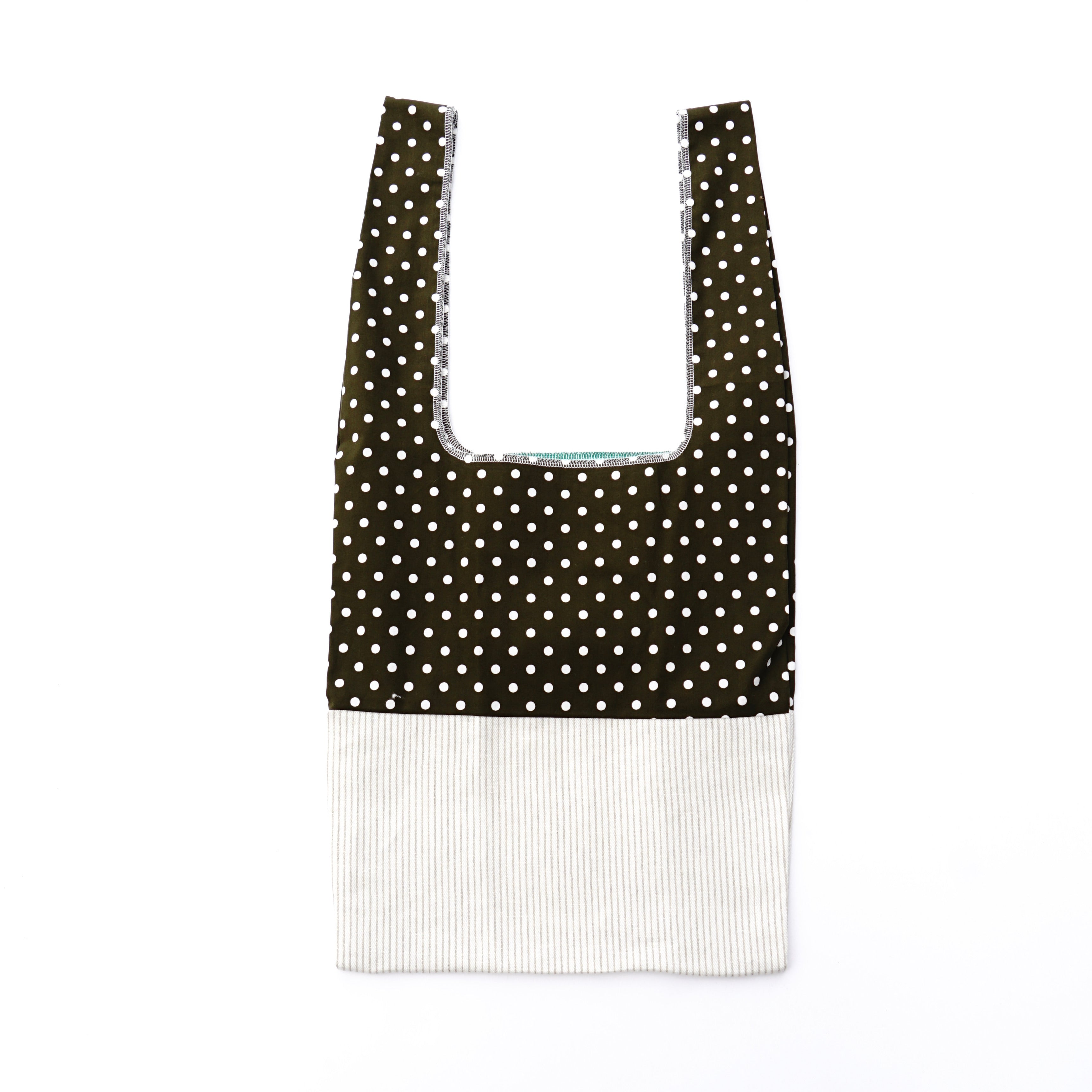 Shoulder bag  polka dots brown / 202101ECO13