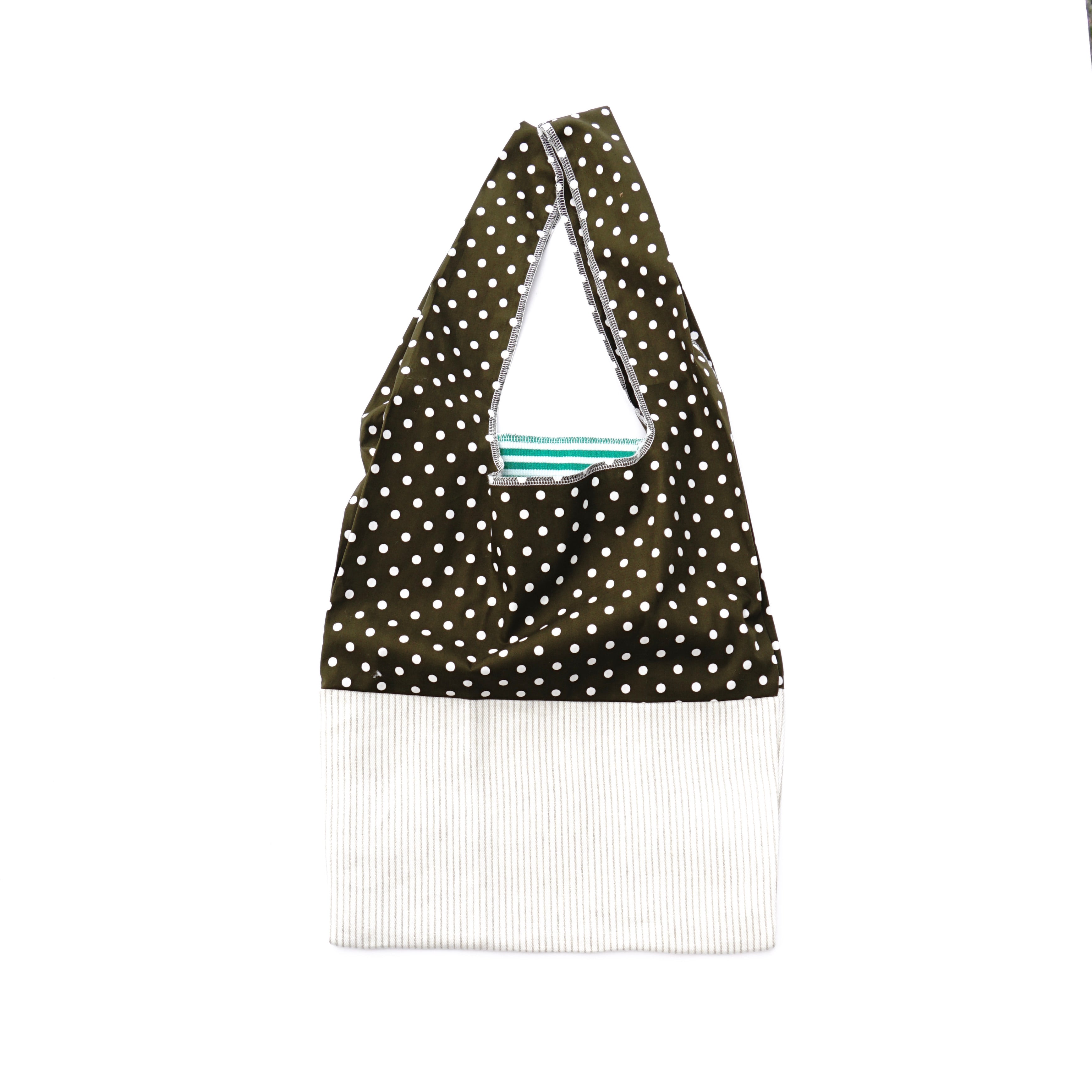 Shoulder bag  polka dots brown / 202101ECO13